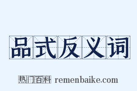 品式反义词是什么意思的图片